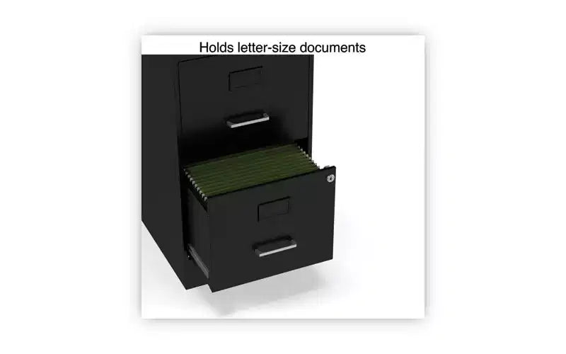 Classeur vertical Soho, 2 tiroirs : Classeur/classeur, format Lettre, noir, 14 x 18 x 24,1