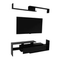 Meuble TV LeisureMod avec étagères et bibliothèque en MDF, Collection Surrey, Console de divertissement moderne pour salon, appartement ou bureau