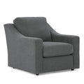 Transitional Club Chair – Swivel or Stationary, Pillow Fiber Back, Custom Fabric