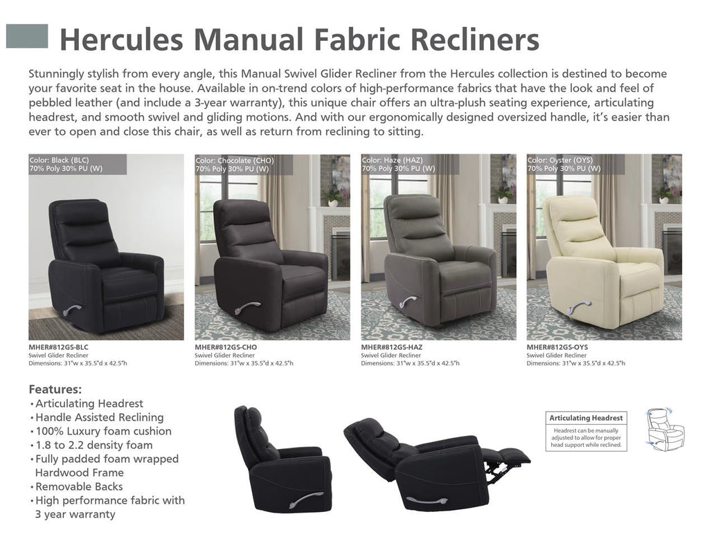 Hercules Swivel Glide Recliner