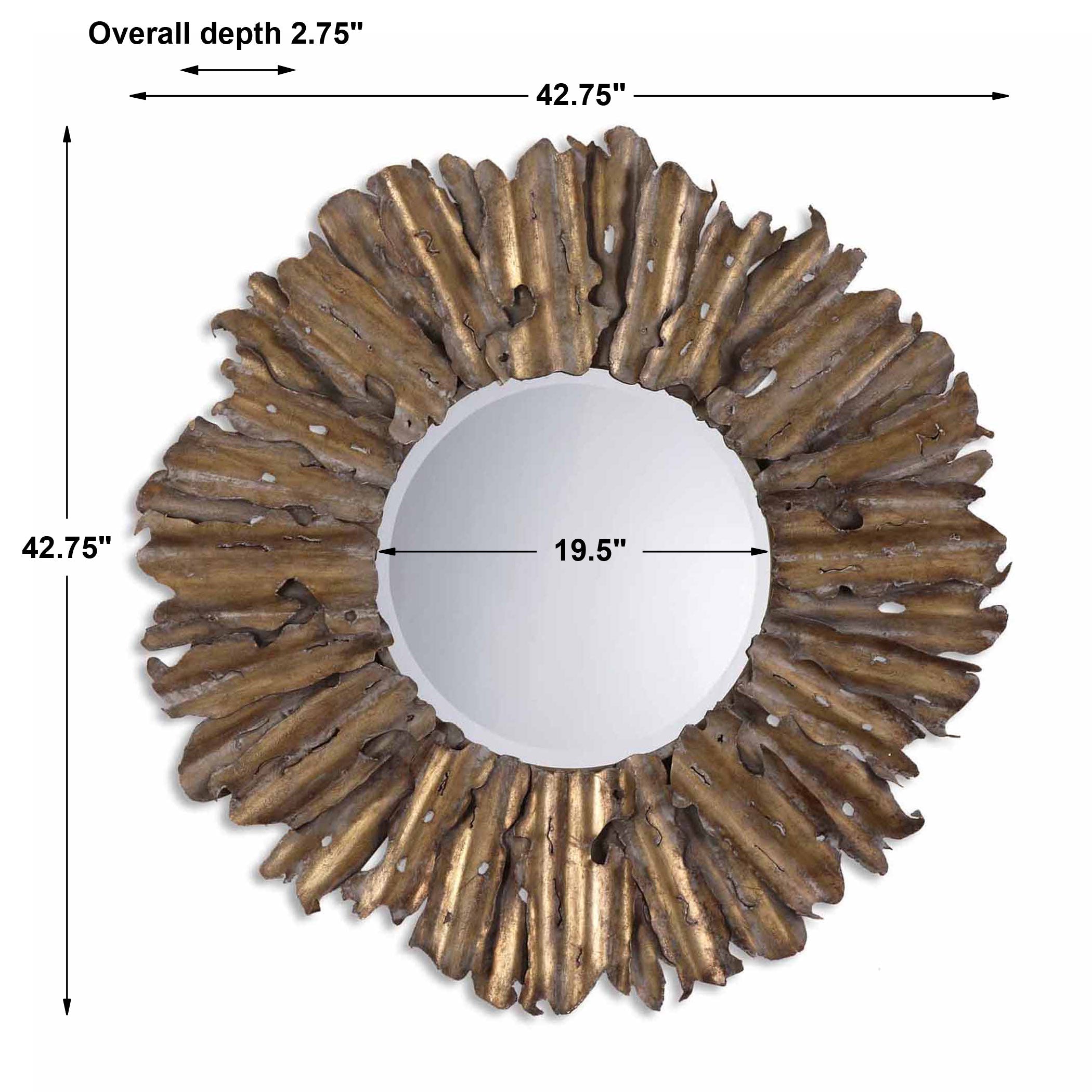 Hemani Hand-Forged Antique Gold Mirror – Hammered Metal Frame