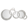 Odiana Linked Rings Silver Leaf Mirror – Contemporary Wood Frame