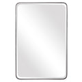 Aramis Distressed Silver Leaf Mirror – Curved Frame, 1¼" Bevel
