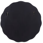 Miroir rond festonné – Cadre en bois doré vieilli, biseau de 3,2 cm, 106,7 cm