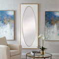 Danbury White & Gold Leaf Tall Mirror – Classic Elegant Design