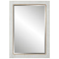 Cape Whitewashed Rattan Mirror – Coastal Style, Oak Inner Liner