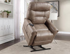 Fauteuil releveur inclinable avec fonction chauffante et massante – Accoudoirs arrondis, châssis en acier