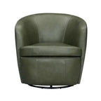 Fauteuil club pivotant à 360° en cuir véritable – 10 couleurs, capacité de 159 kg