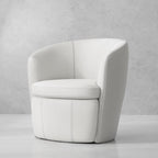Fauteuil club pivotant à 360° en cuir véritable – 10 couleurs, capacité de 159 kg