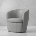 Fauteuil club pivotant à 360° en cuir véritable – 10 couleurs, capacité de 159 kg