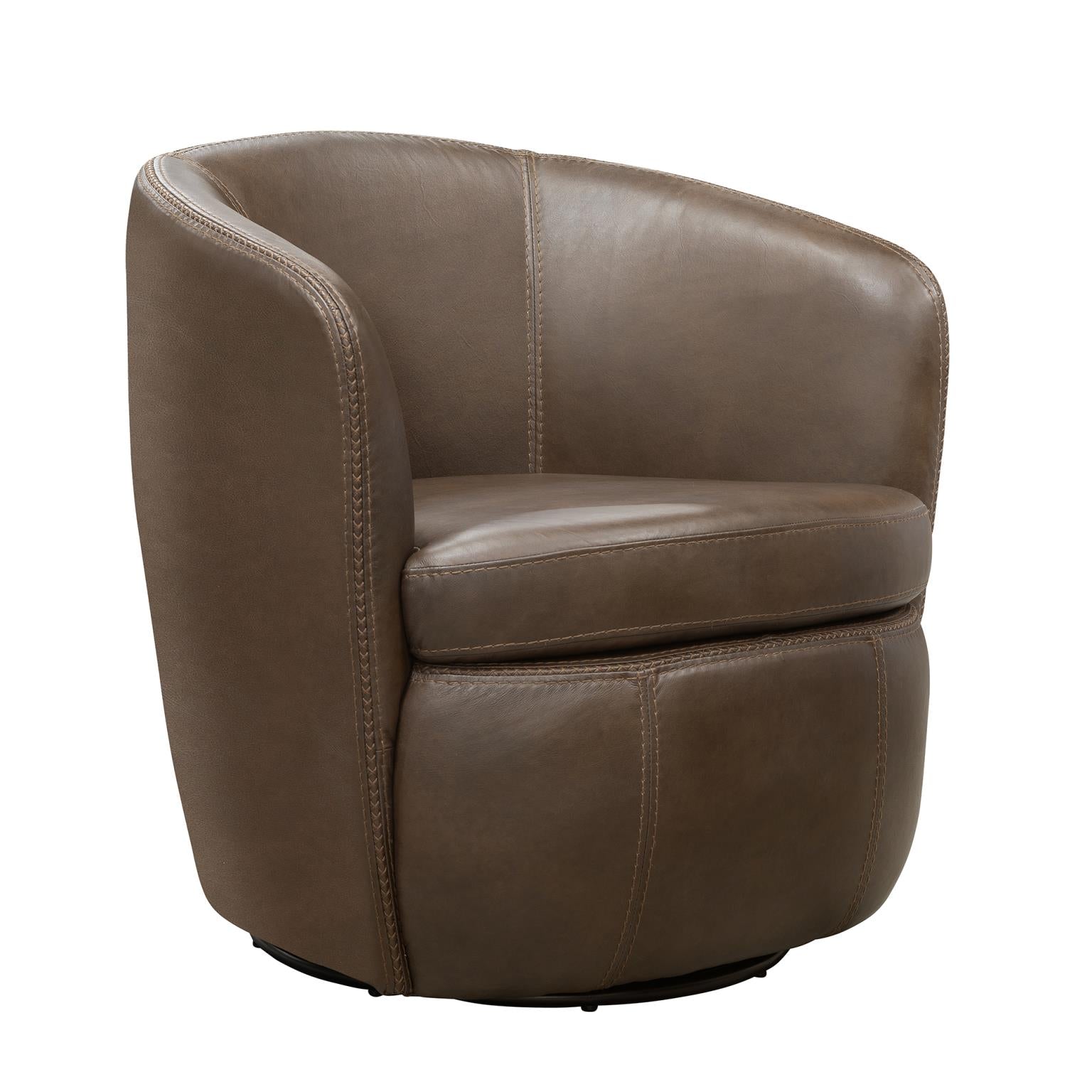 Barolo Leather Swivel Chair