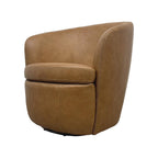 Fauteuil club pivotant à 360° en cuir véritable – 10 couleurs, capacité de 159 kg