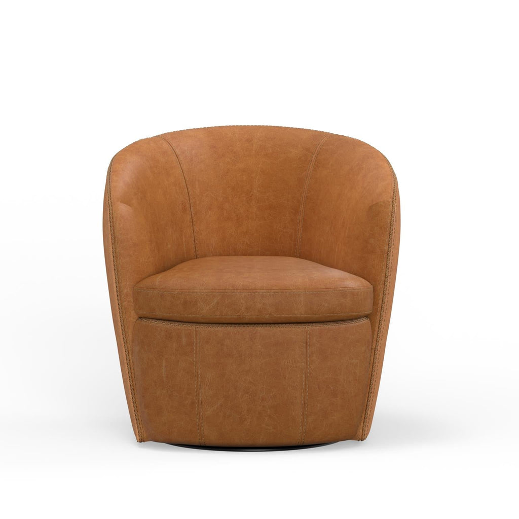 Barolo Leather Swivel Chair