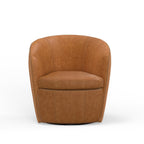 Fauteuil club pivotant à 360° en cuir véritable – 10 couleurs, capacité de 159 kg