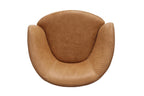 Fauteuil club pivotant à 360° en cuir véritable – 10 couleurs, capacité de 159 kg