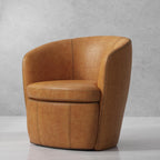 Fauteuil club pivotant à 360° en cuir véritable – 10 couleurs, capacité de 159 kg