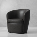 Fauteuil club pivotant à 360° en cuir véritable – 10 couleurs, capacité de 159 kg