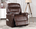 Power Lift Recliner with Heat & Massage – Camel Fabric, USB Charging
